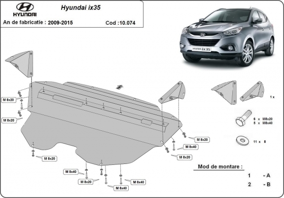 Cache sous moteur et de la boîte de vitesse Hyundai IX35