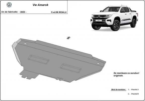 Cache de protection de radiateur en aluminium Volkswagen Amarok