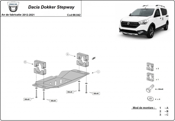 Cache sous système Stop&Go, EGR Dacia Dokker Stepway