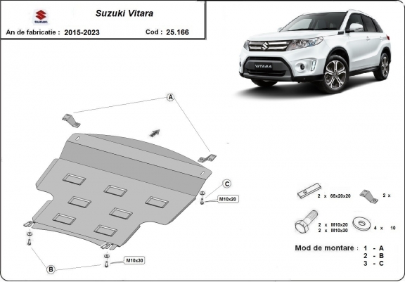 Cache sous moteur et de la boîte de vitesse Suzuki Vitara