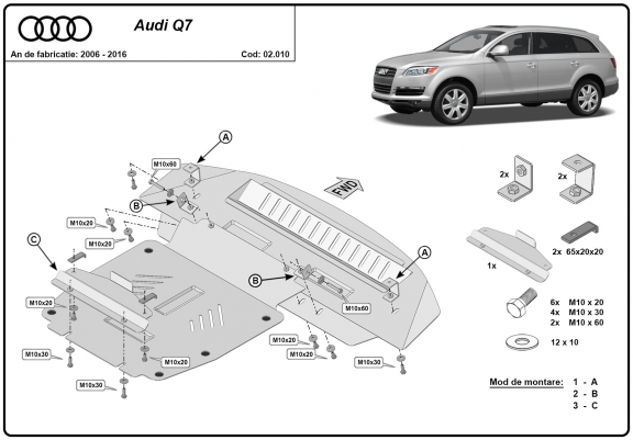 Cache Sous Moteur Audi Q7
