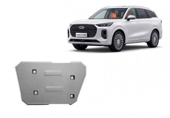 Cache de protection de réservoir Chery Tiggo 9 - Aluminium