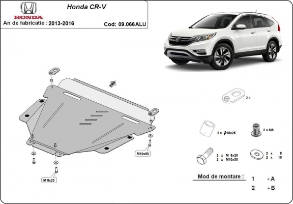 Cache sous moteur et de la boîte de vitesse en aluminium Honda CR-V