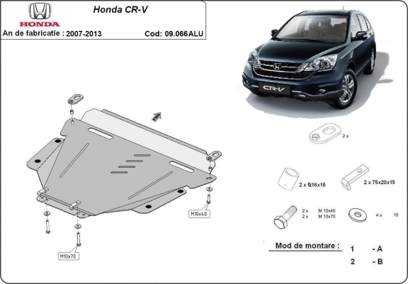 Cache sous moteur et de la boîte de vitesse en aluminium Honda CR-V