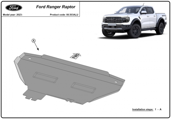 Cache de protection de radiateur en aluminium Ford Ranger Raptor