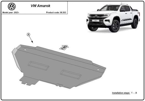 Cache de protection de radiateur Volkswagen Amarok 2 