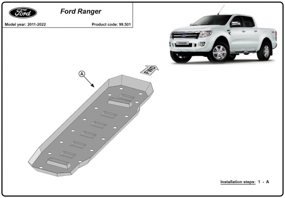 Cache de protection de réservoir Ford Ranger