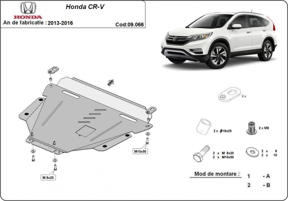 Cache sous moteur et de la boîte de vitesse Honda CR-V Gen 4