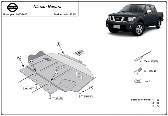 Cache Sous Moteur Nissan Navara D40