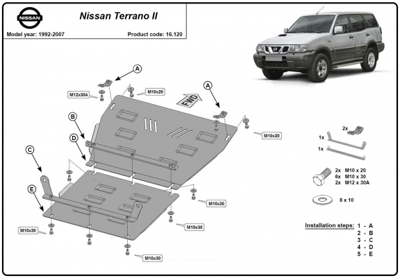 Cache sous moteur Nissan Terrano II