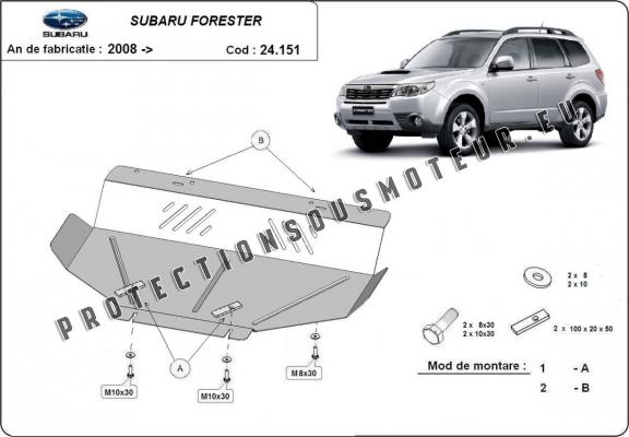 Cache sous moteur et de la radiateur Subaru Forester 3