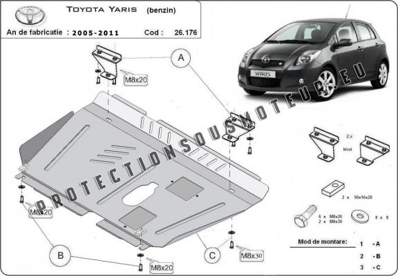 Cache sous moteur et de la boîte de vitesse Toyota Yaris Essence