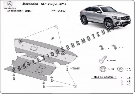 Cache sous moteur et de la boîte de vitesse Mercedes GLC Coupe X253