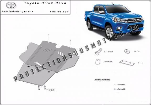 Cache de protection de la boîte de vitesse et de la filtre à particules Toyota Hilux Revo