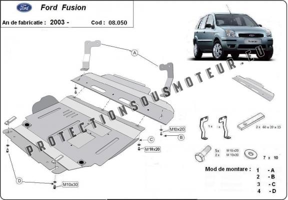 Cache sous moteur et de la boîte de vitesse Ford Fusion
