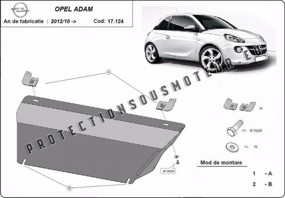 Cache sous moteur et de la boîte de vitesse Opel Adam