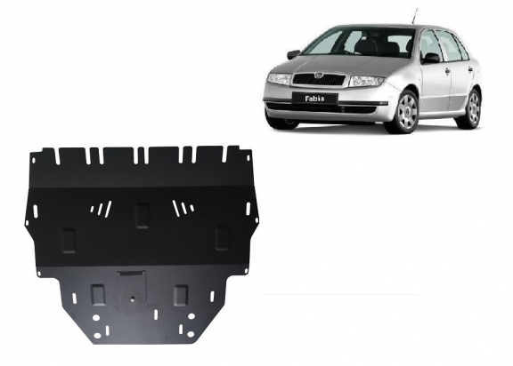 Cache sous moteur et de la boîte de vitesse Skoda Fabia