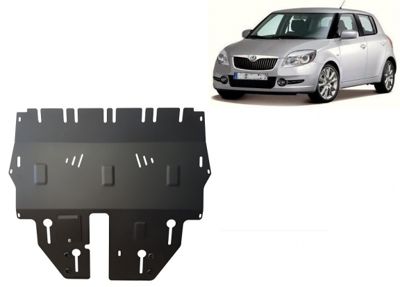 Cache sous moteur et de la boîte de vitesse Skoda Fabia 2