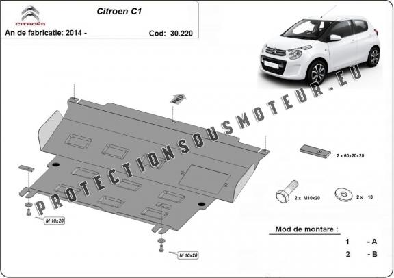 Cache sous moteur et de la boîte de vitesse Citroen C1