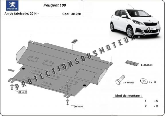 Cache sous moteur et de la boîte de vitesse Peugeot 108