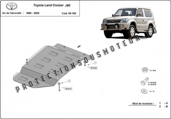 Cache de protection de la boîte de vitesse Toyota Land Cruiser J90 - seulement pour SWB
