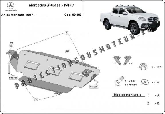 Cache de protection de radiateur Mercedes X-Class