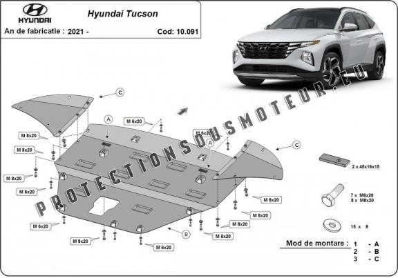 Cache sous moteur et de la boîte de vitesse Hyundai Tucson