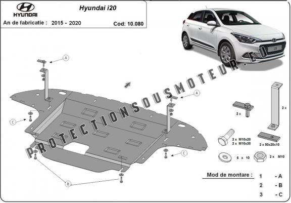 Cache sous moteur et de la boîte de vitesse Hyundai i20