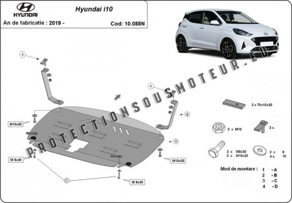 Cache sous moteur et de la boîte de vitesse Hyundai i10