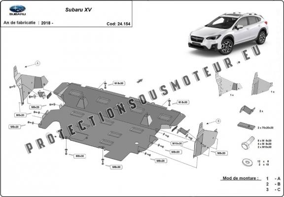 Cache sous moteur et de la radiateur  Subaru XV