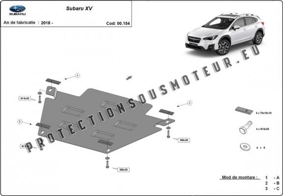 Cache de protection de la boîte de vitesse Subaru XV