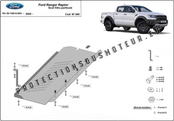 Cache de protection DPF Ford Ranger Raptor