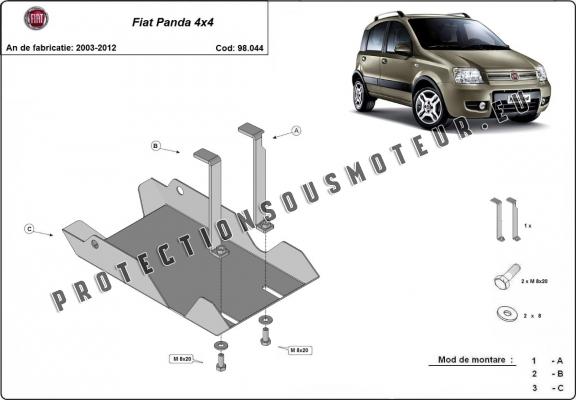 Cache de protection du différentiel Fiat Panda 4x4