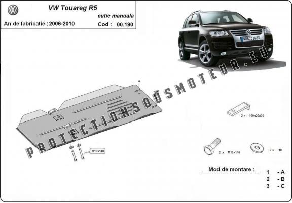 Cache de protection de la boîte de vitesse manuelle VW Touareg 7L