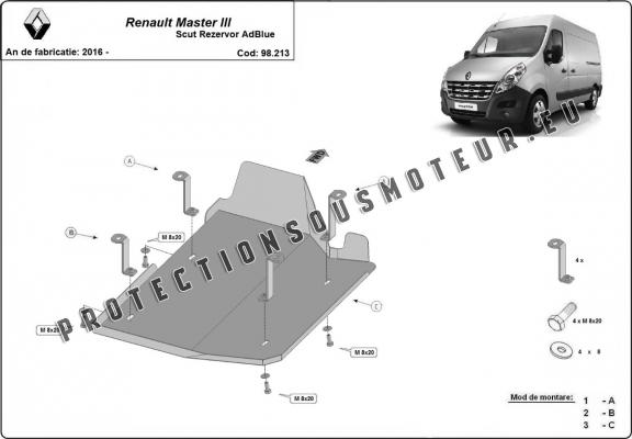 Cache de protection réservoir AdBlue  Renault Master 3  - Model 1