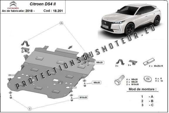 Cache sous moteur et de la boîte de vitesse Citroen DS4 II