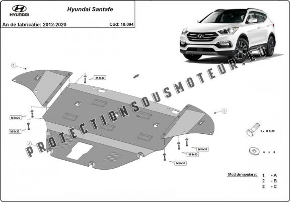 Cache sous moteur et de la boîte de vitesse Hyundai Santa Fe