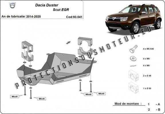 Cache de protection Vanne EGR Dacia Duster