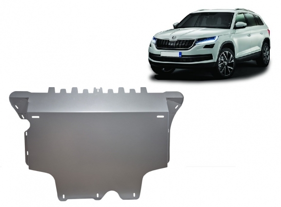Cache sous moteur et de la boîte de vitesse en aluminium Skoda Kodiaq