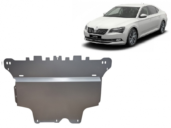 Cache sous moteur et de la boîte de vitesse en aluminium Skoda Superb III
