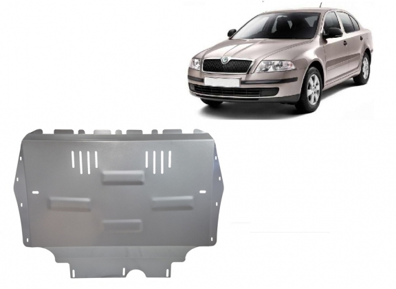 Cache sous moteur et de la boîte de vitesse en aluminium Skoda Octavia 2