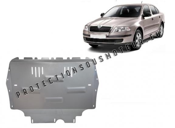 Cache sous moteur et de la boîte de vitesse en aluminium Skoda Octavia 2