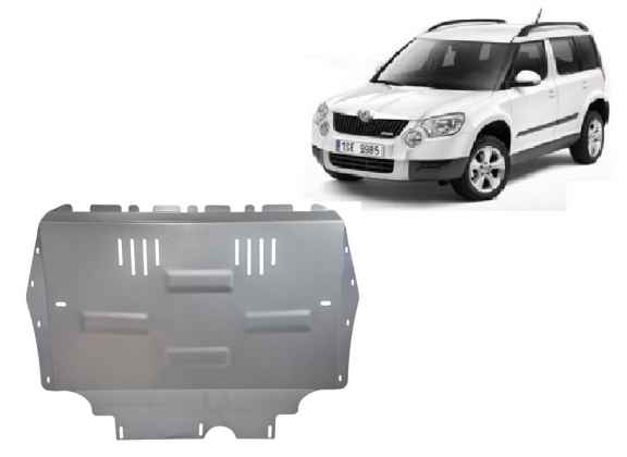 Cache sous moteur et de la boîte de vitesse en aluminium Skoda Yeti