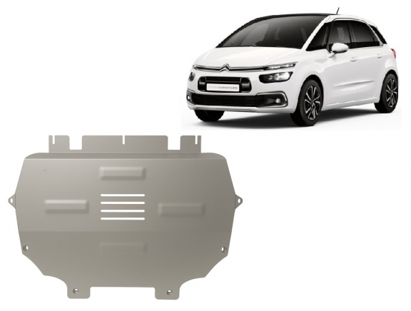 Cache sous moteur et de la boîte de vitesse Citroen Grand C4 SpaceTourer Aluminium