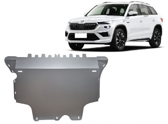 Cache sous moteur et de la boîte de vitesse en aluminium Skoda Kodiaq