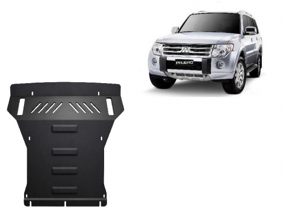 Cache sous moteur et de la radiateur Mitsubishi Pajero 4 (V80, V90)