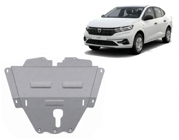 Aluminium cache sous moteur et de la boîte de vitesse Dacia Logan