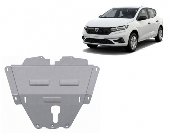 Aluminium cache sous moteur et de la boîte de vitesse Dacia Sandero