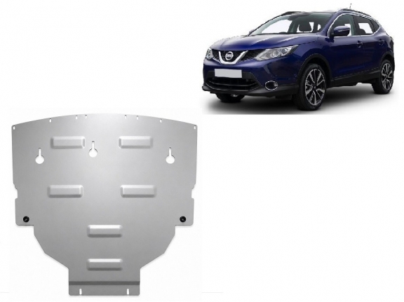 Cache sous moteur et de la boîte de vitesse Nissan Qashqai J11 Aluminium