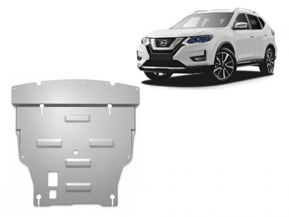 Cache sous moteur et de la boîte de vitesse Nissan X-Trail T32 Aluminium
